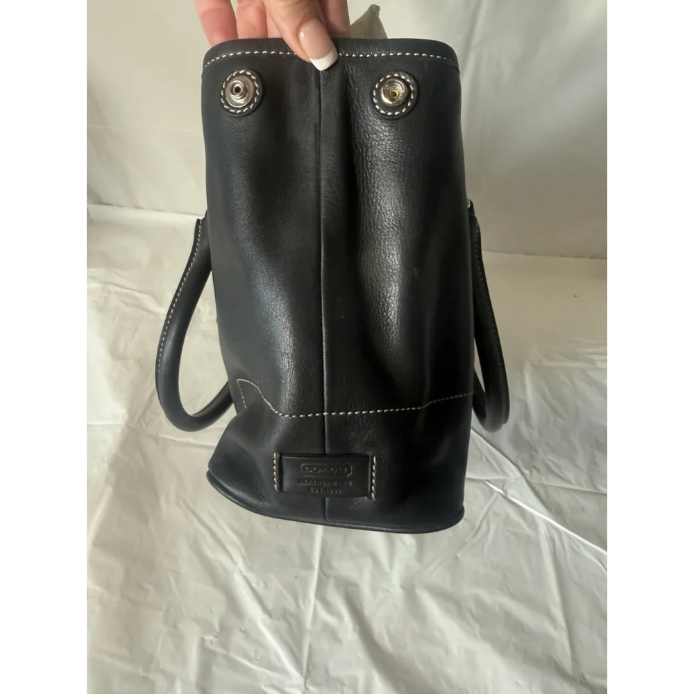 Coach Vintage Coach Hamptons Satchel doctor bag glove-tanned leather 7755 black - Picture 10 of 16